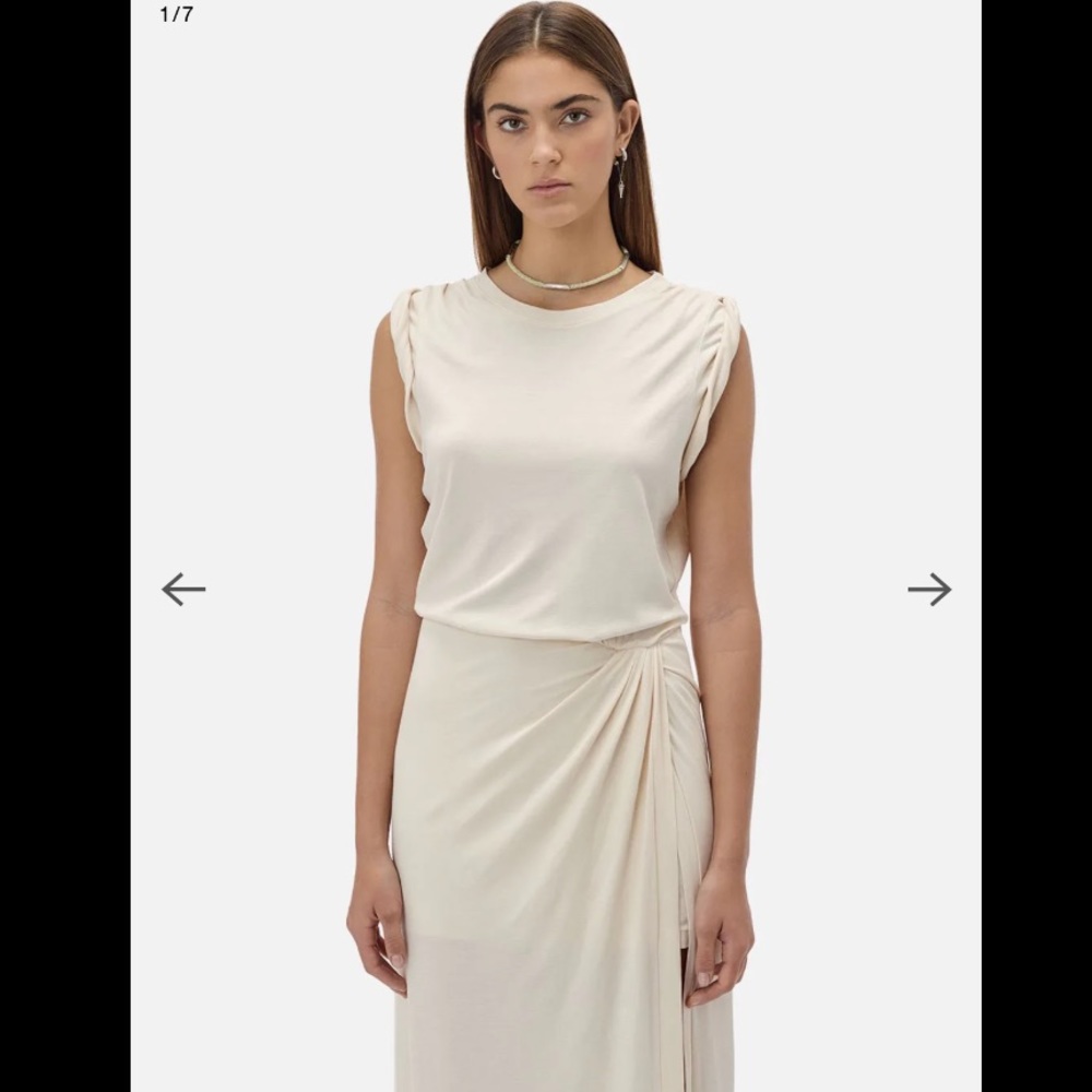 John elliot high twist cotton maxi wrap dress M - Picture 10 of 12